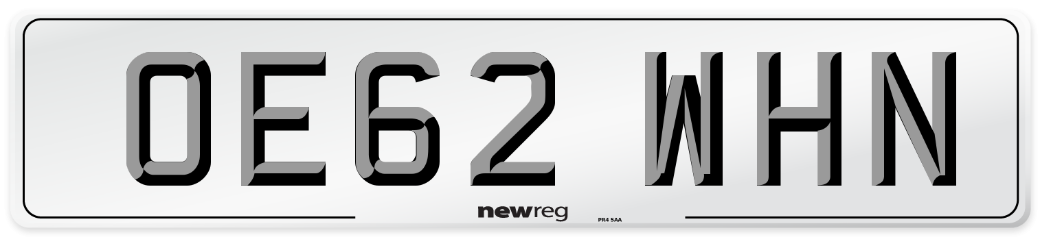 OE62 WHN Number Plate from New Reg